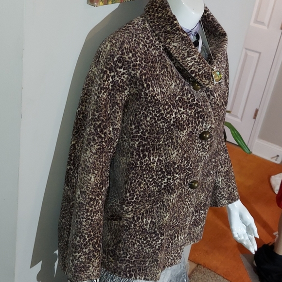 Talbots Tantalizing leopard print light Jacket - Picture 2 of 10